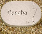 Pascha's pet memorial headstone