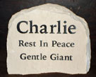 Charlie's limestone boulder