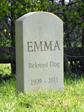 Emma's stone pet memorial