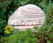 Lottie's pet memorial headstone